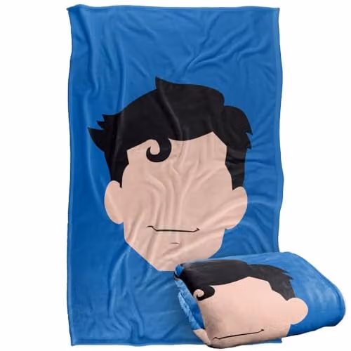 Warner Bros. Superman Face Silky Touch Super Soft Fleece Throw Blanket, Multicolour, W: 91 cm x D: 147 cm – 1