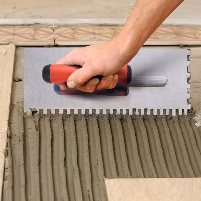 Lifeideas Stainless Steel Serrated Teeth Concrete Trowel in Silver