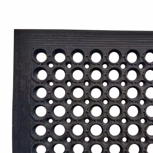 Doortex Black Non-Slip Anti-Fatigue Mat, W: 60 cm, D: 90 cm – 5