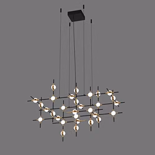 Netlighting Provenza Modern Dimmable Integrated LED Pendant Ceiling Light, Black, 3000K