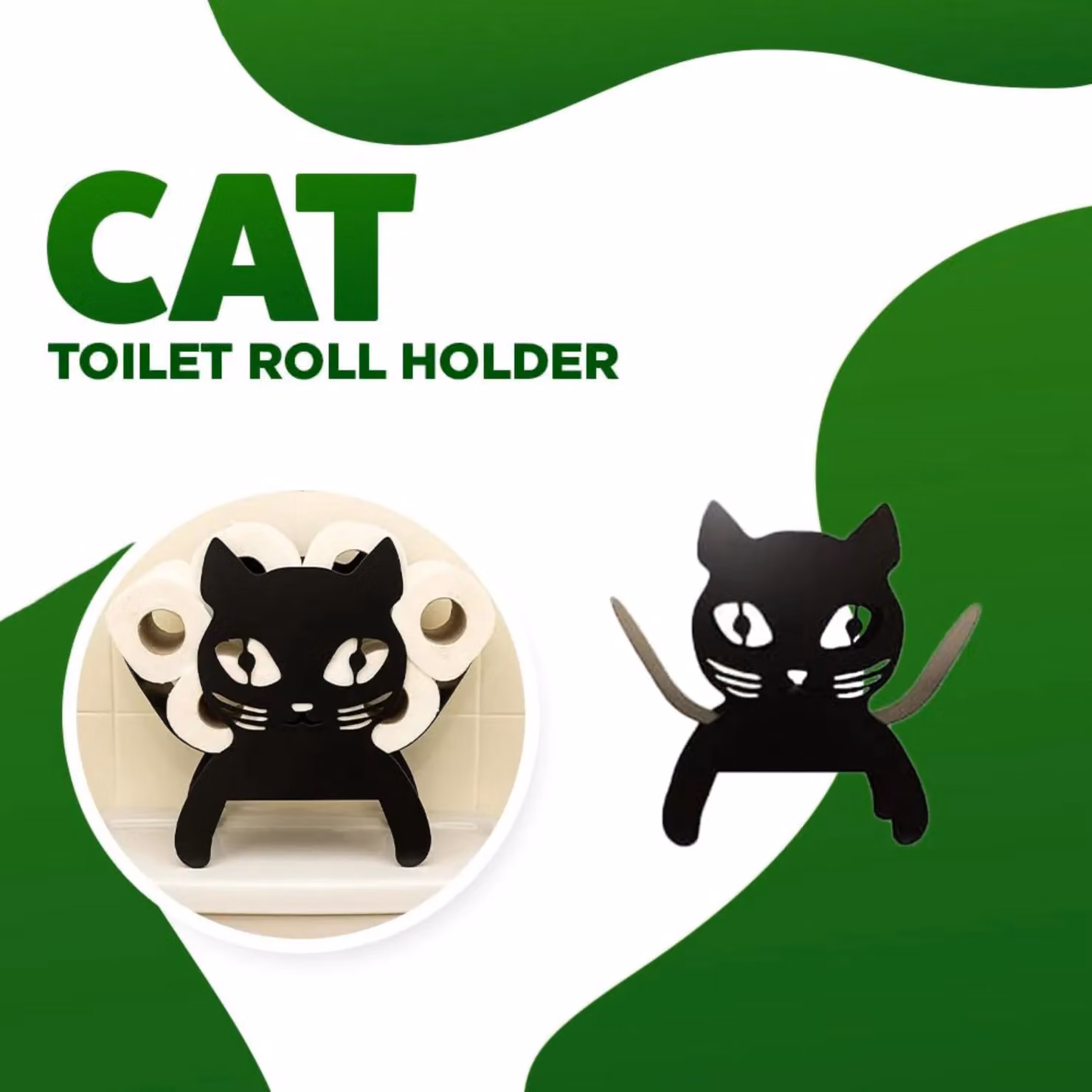 Marco Paul Black Metal Freestanding Toilet Roll Holder – 3