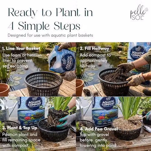 Pelle & Sol 20L Aquatic Compost with Loam and Grit for Pond Plants in Brown – 4