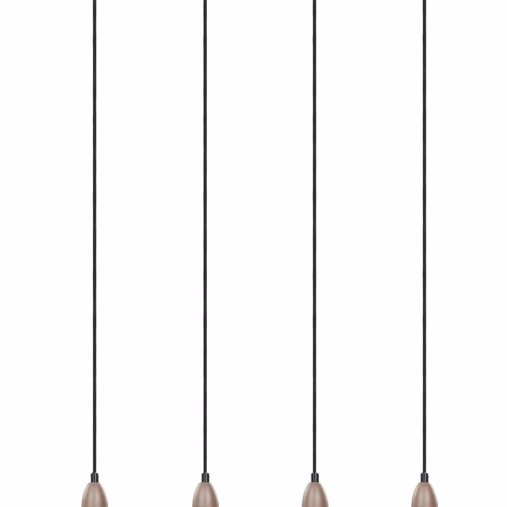 Wyld and Coco 4-Light Industrial Brass and Metal Pendant Lamp in Gold and Bronze – 2