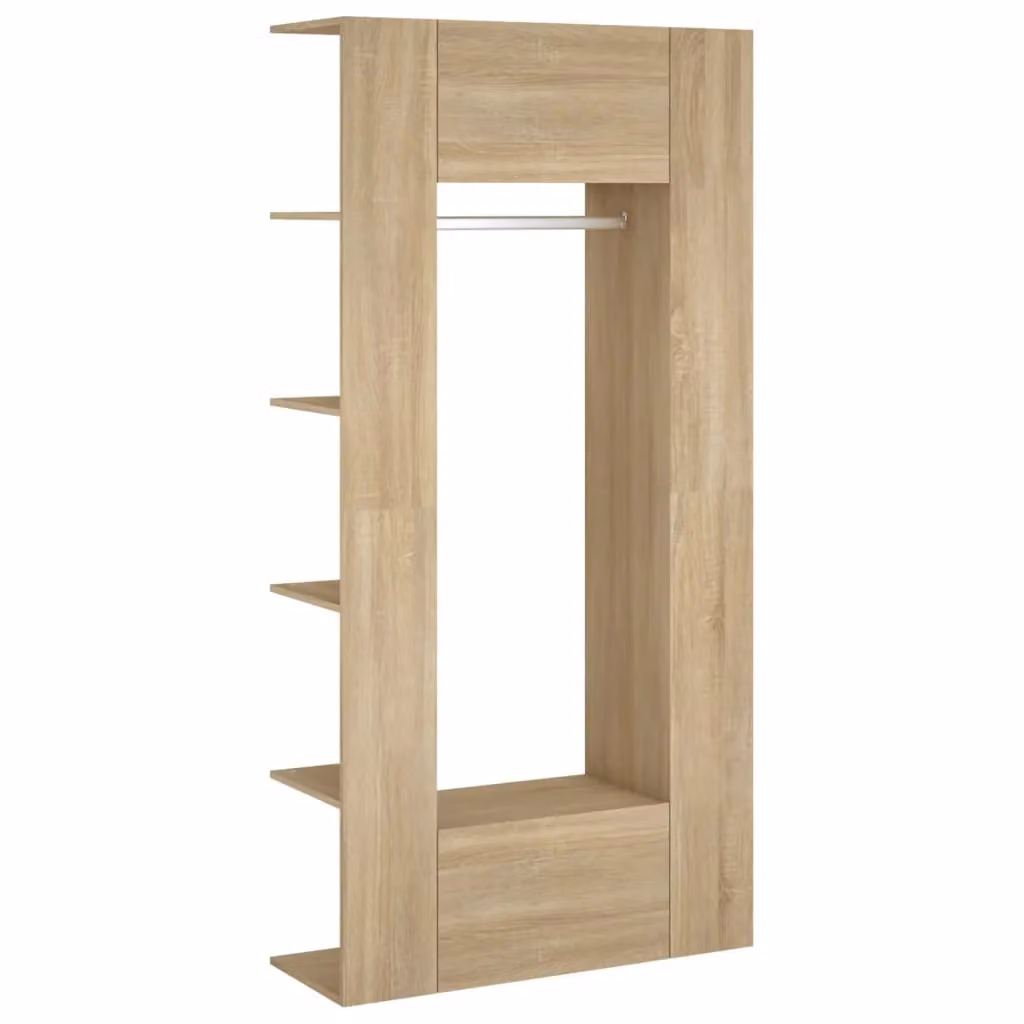 Berkfield Home Set of 2 Modern Wall-Mounted Hallway Cabinets in Sonoma Oak Brown
