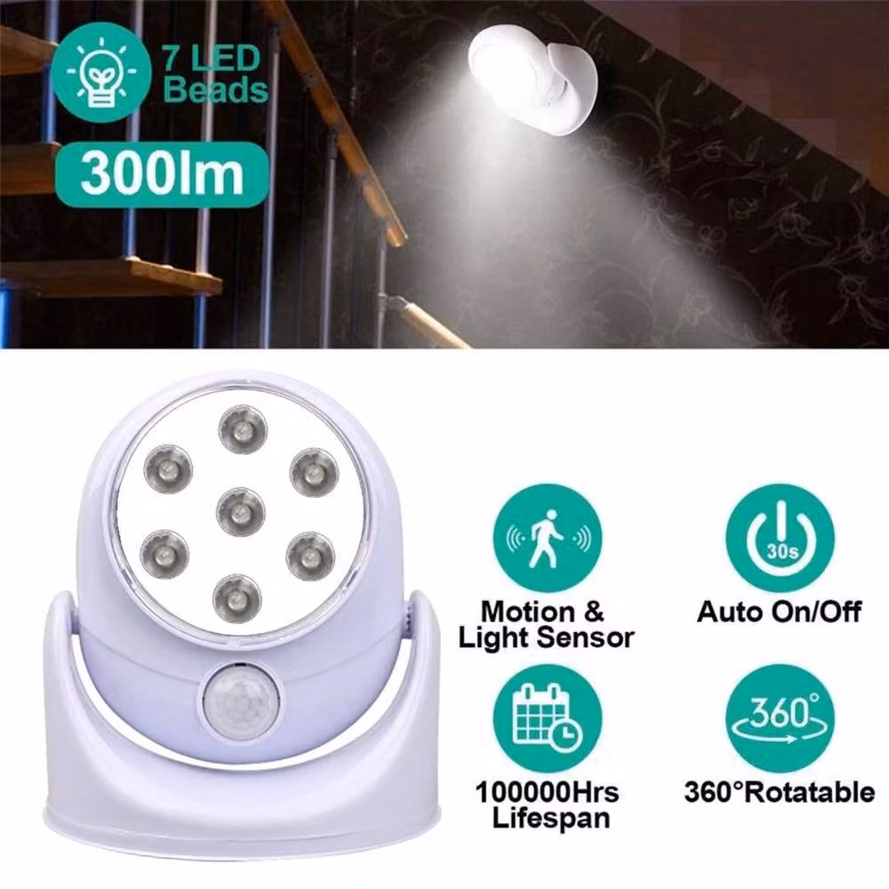 Kelvenix Cordless White LED Indoor Security Light with Motion Sensor – 3