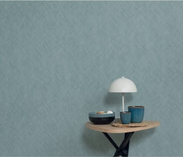 Erismann Plain Modern Abstract Vinyl Wallpaper in Grey and Petrol