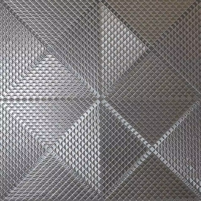Arthouse Diamond Geo Abstract Geometric Wallpaper in Mid Grey