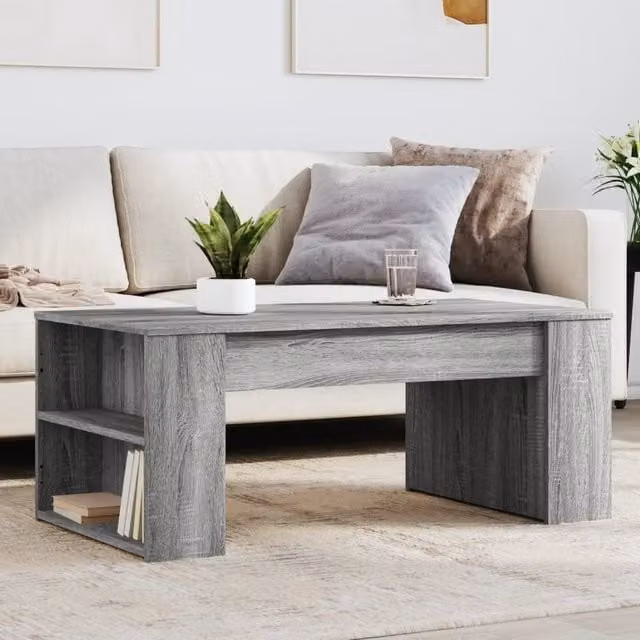 Berkfield Home Grey Sonoma Coffee Table, W/D/H: 102 x 55 x 42 cm – 1