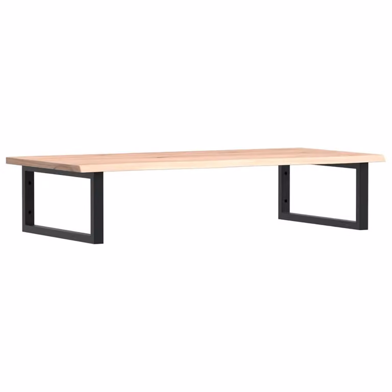 Berkfield Home Elegant Wall Mounted Basin Shelf in Natural Oak and Black Steel