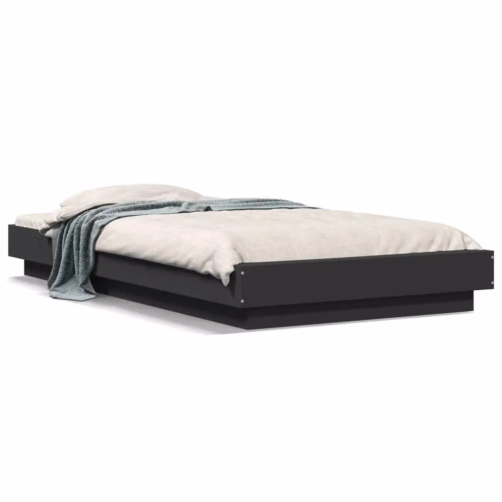 Berkfield Home Small Single Bed Frame in Black, W: 75 cm, L: 190 cm – 2