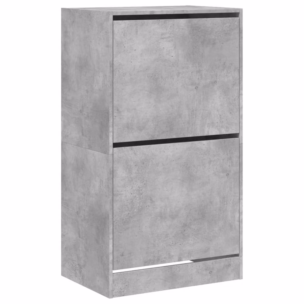 Berkfield Home Modern Shoe Cabinet in Grey with 2 Tilting Compartments, W/D/H: 60 x 42 x 108 cm – 2