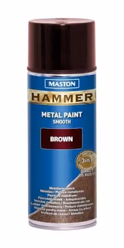 Maston Opaque Hammer Smooth Spray Paint, Brown, 400ml