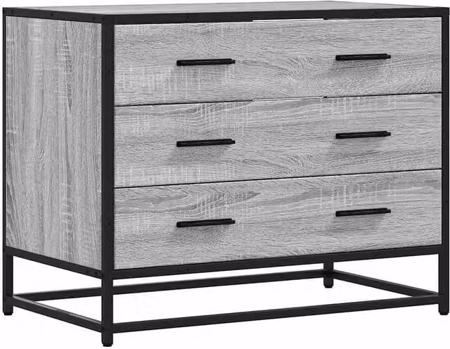 Berkfield Home Grey Sonoma Drawer Cabinet, W: 70 cm, D: 41 cm, H: 56 cm – 1