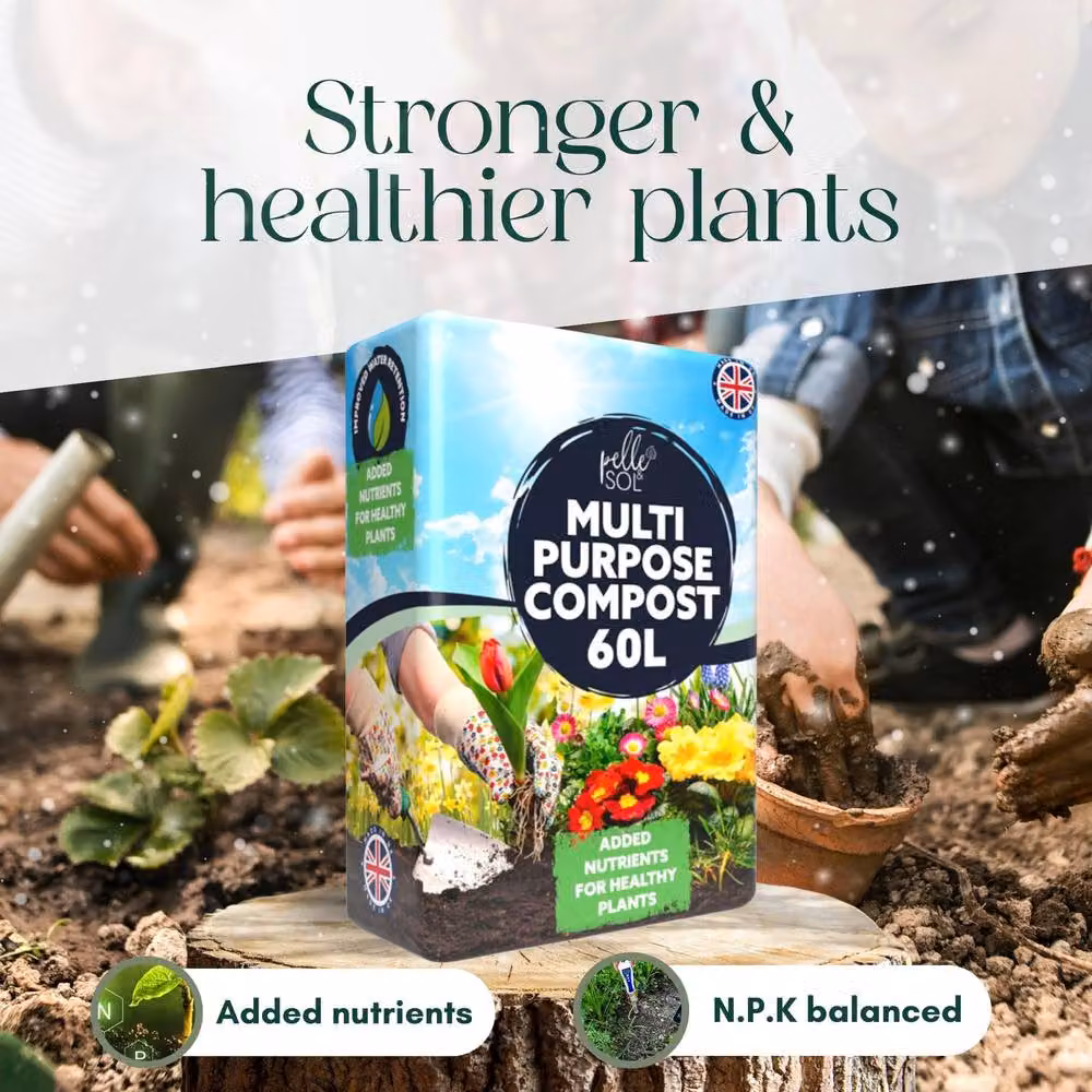Pelle & Sol Multi Purpose Potting Soil for Indoor and Outdoor Plants, 60l – 4