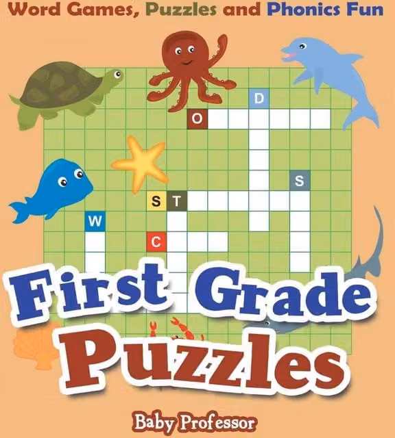 Baby Professor First Grade Puzzles: Word Games, Puzzles and Phonics Fun Multicolour Paperback