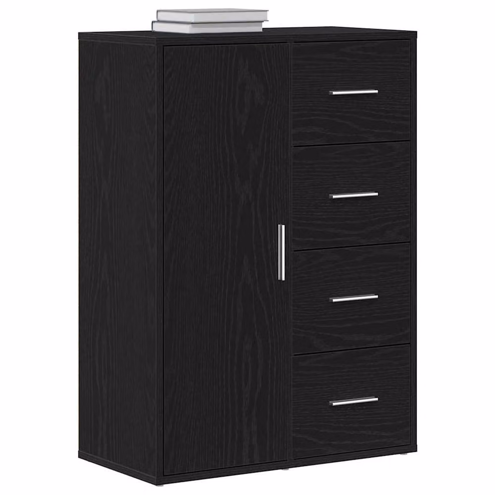 Berkfield Home Black Oak Modern Sideboard, W/D/H: 60 x 31 x 84 cm – 3