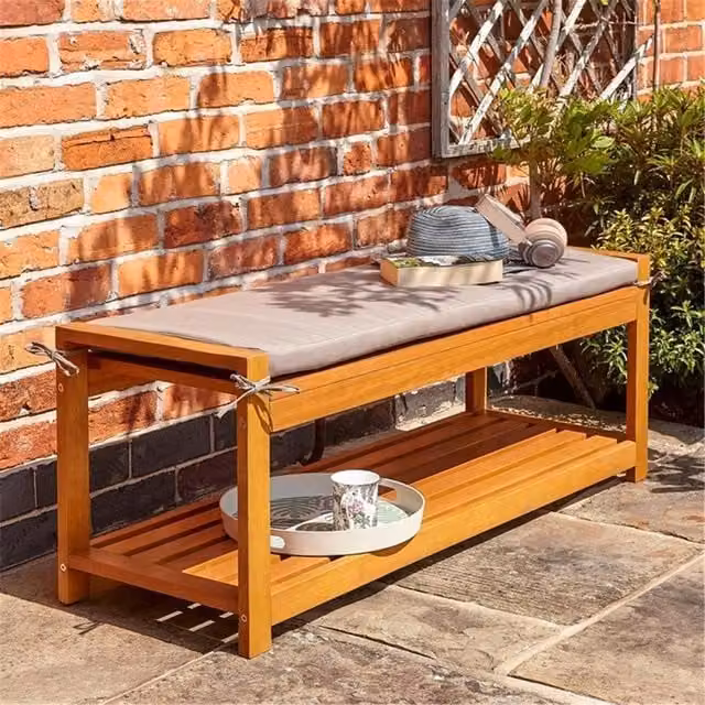 Cheshire 2 Seater Occasional Garden Bench in Brown Wood