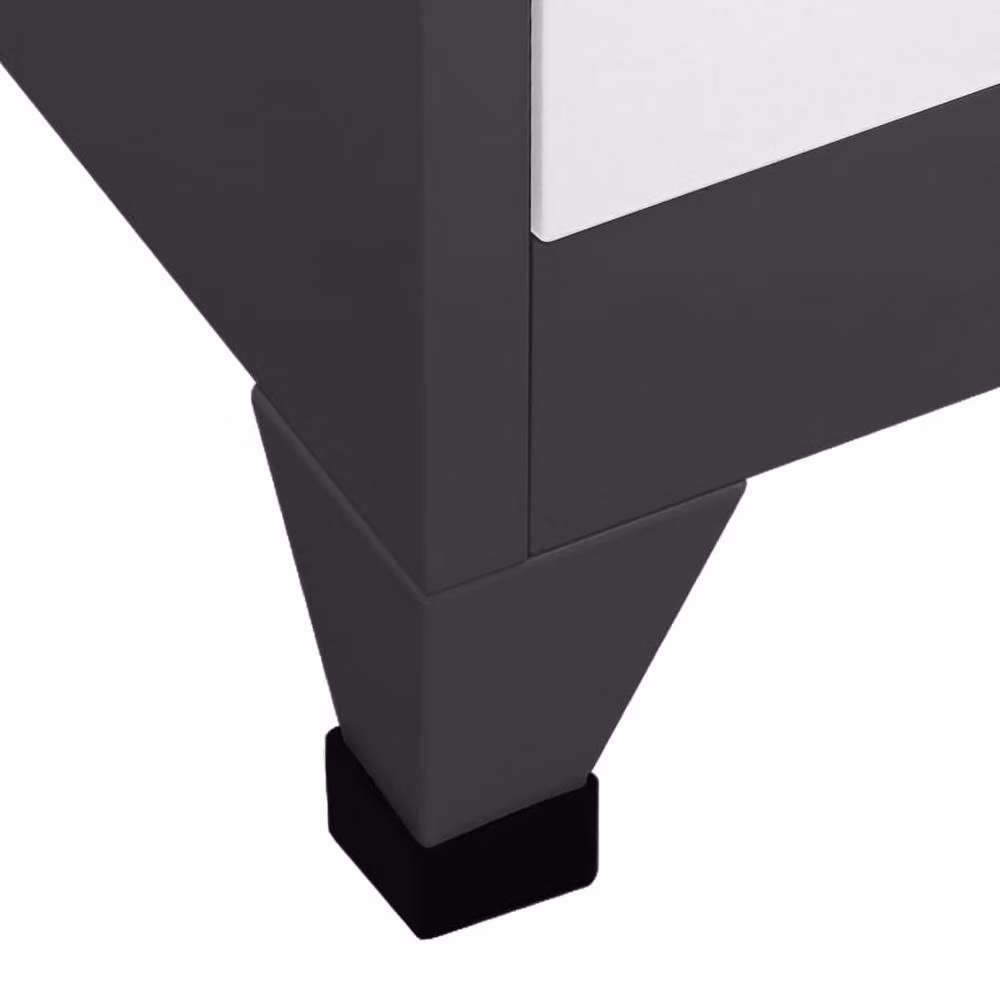 Berkfield Home Metal Locker Cabinet in Anthracite and White, W/D/H: 90 x 40 x 180 cm – 3