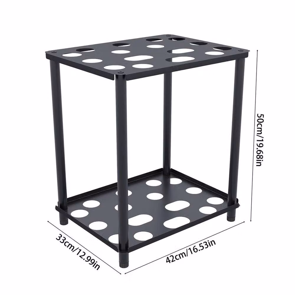 Kelvenix Freestanding Metal Garden Tool Rack Organiser in Black – 2