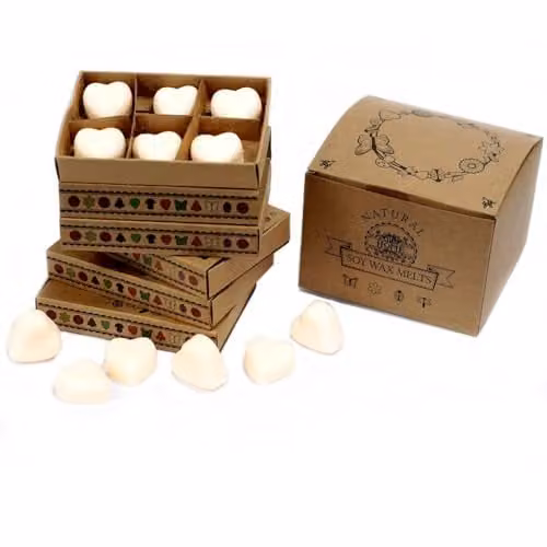 KDMD Cinnamon and Orange Wax Melts, Box of 6, White and Orange