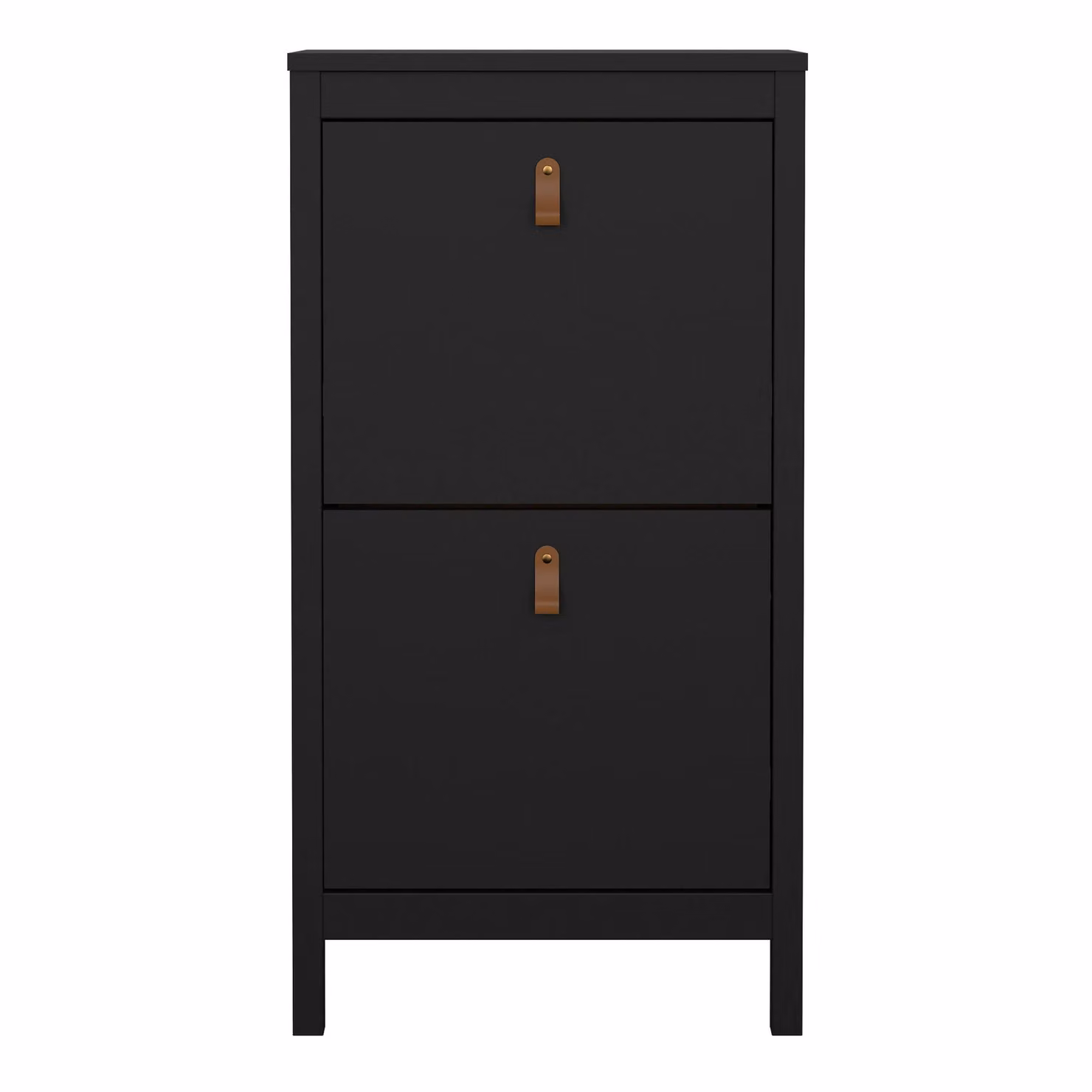 Furniture To Go Barcelona Modern Black Shoe Cabinet with 2 Tilting Doors – 2