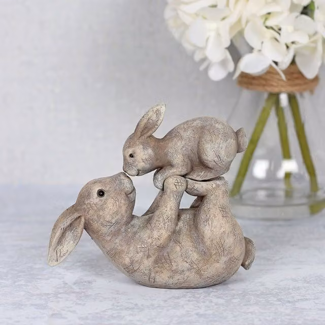 Gloriously Good Some Bunny Loves You Grey Animal Tabletop Ornament