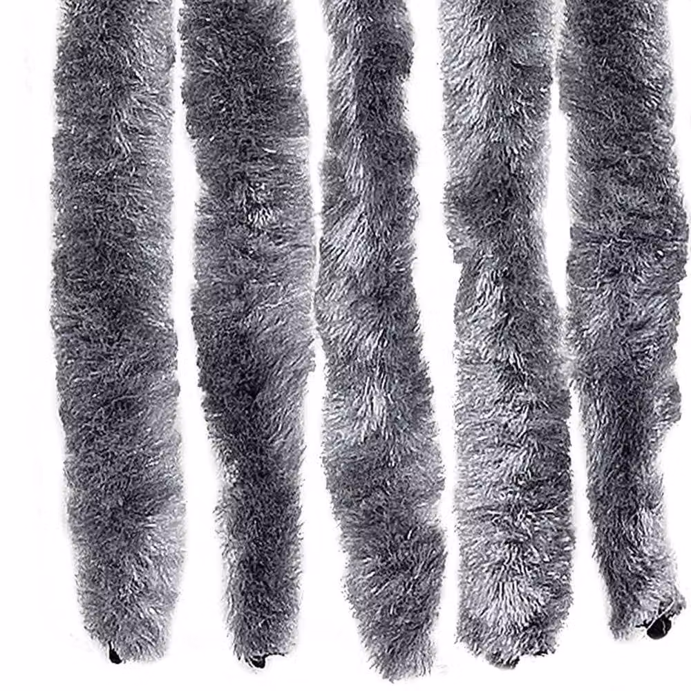 Berkfield Home Silver Chenille Insect Curtain, W/H: 100 x 220 cm – 5