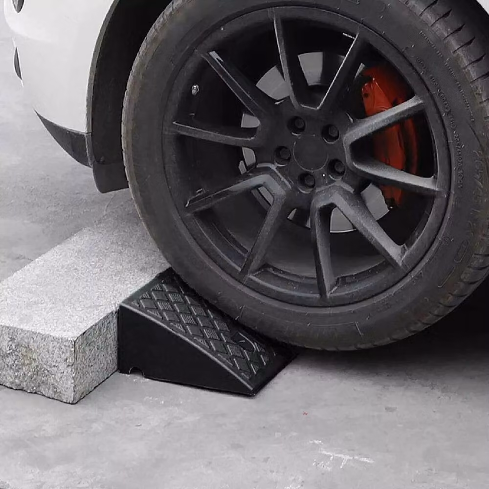 NESTLUNE Pack of 2 Non-Slip Rubber Threshold Entry Ramps, Black, W: 100 cm, D: 40 cm – 5