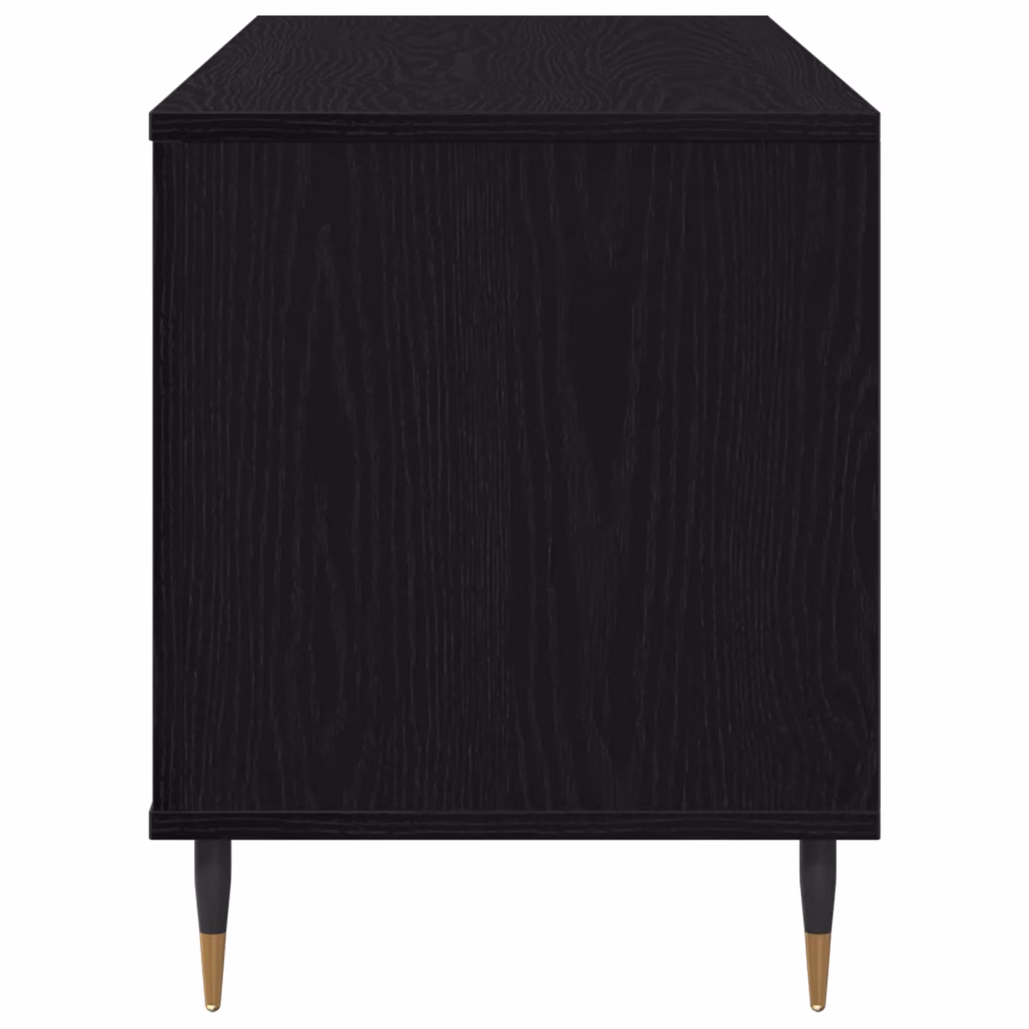 Berkfield Home Record Cabinet in Black Oak, W/D/H: 100 x 38 x 48 cm – 4