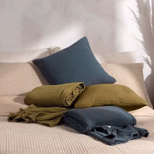 Riva Home Square Cotton Cushion in Dusk, W/D/H: 45 x 45 x 45 cm – 3