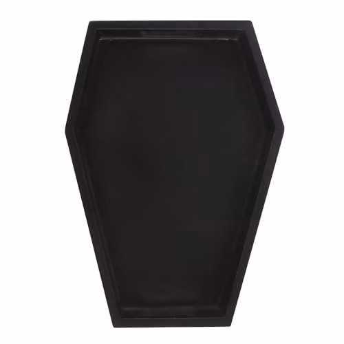 Something Different Plain Black Coffin Trinket Tray – 1
