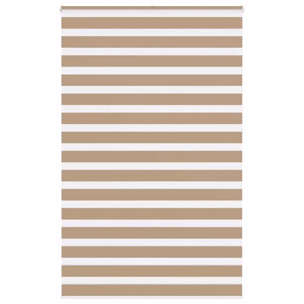 Berkfield Home Elegant Zebra Blind in Sand Brown, W: 145 cm, H: 230 cm – 1