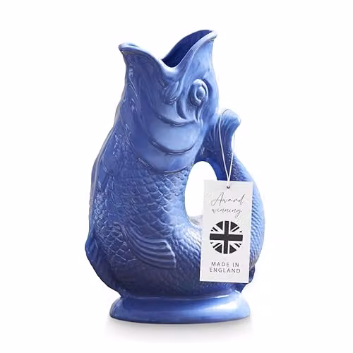 Wade Ceramic Fish Jug, Blue, 0.6 l