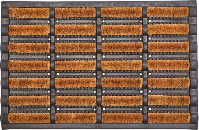 Orsina Filta Coir Brush Scraper Doormat in Brown and Grey – 1