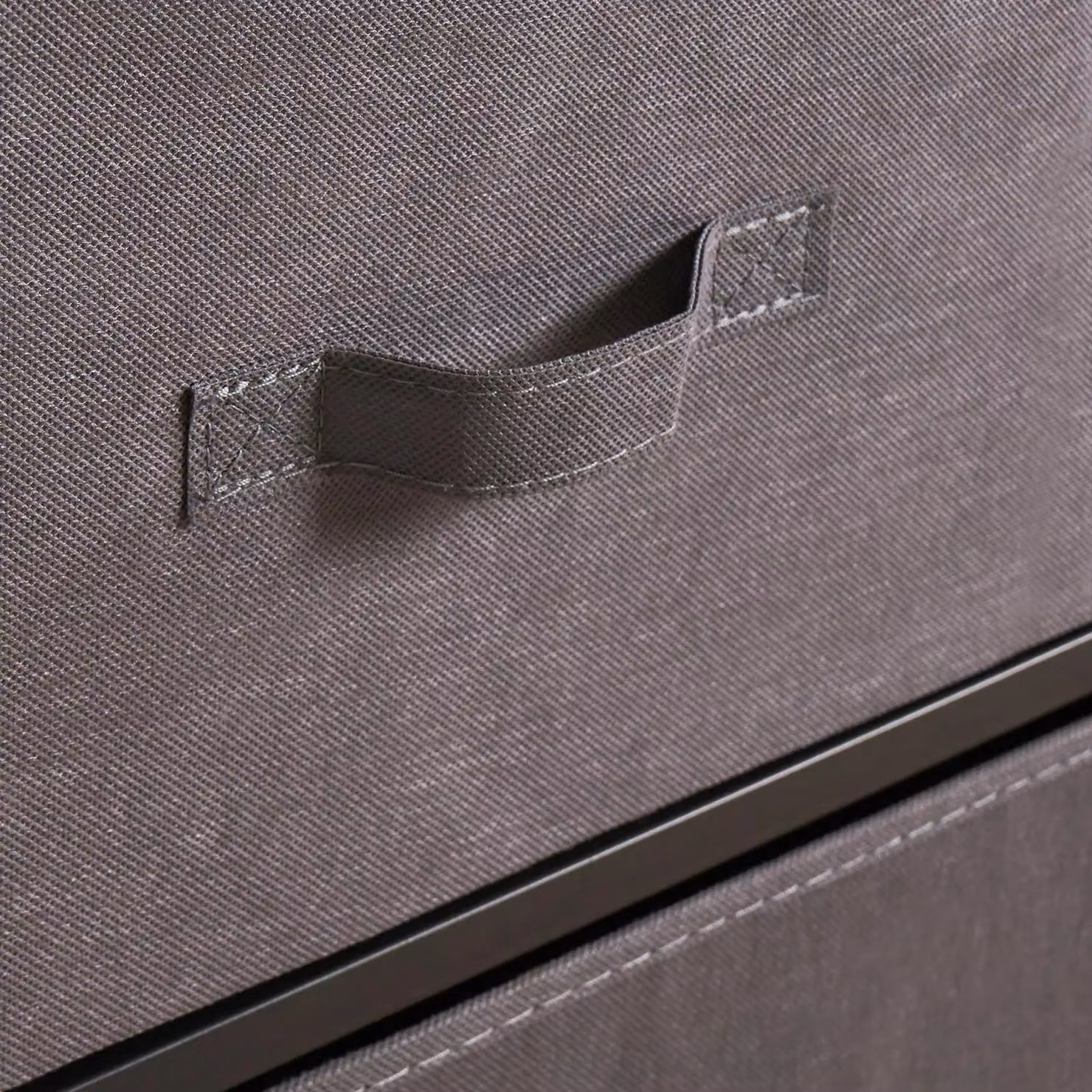 OHS Brooklyn Grey Fabric 5-Drawer Chest Organiser Storage – 3