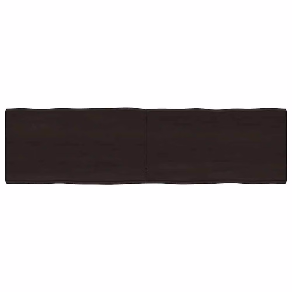 Berkfield Home Table Top Live Edge Solid Wood in Dark Grey and Brown, W: 180 cm, D: 50 cm, H: 2-6 cm – 2
