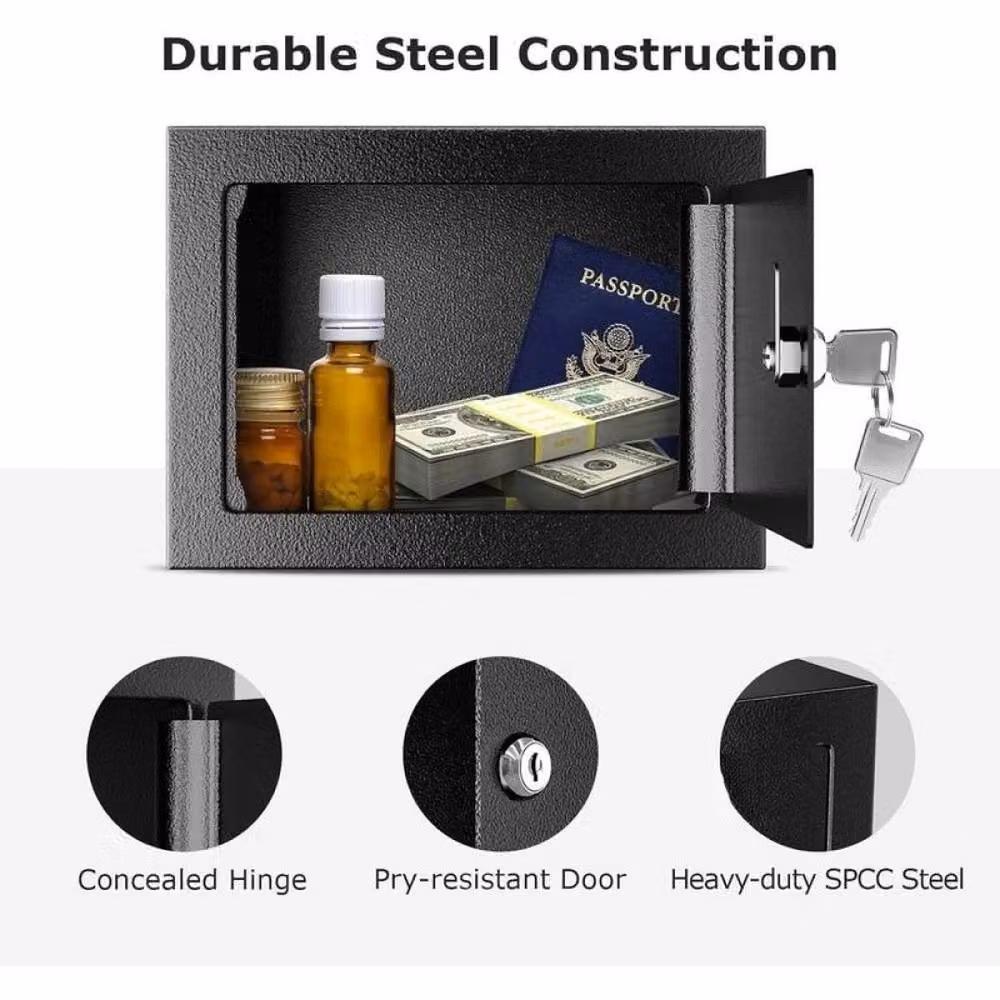 NESTLUNE Fireproof Steel Security Safe for Home or Office in Black – 5
