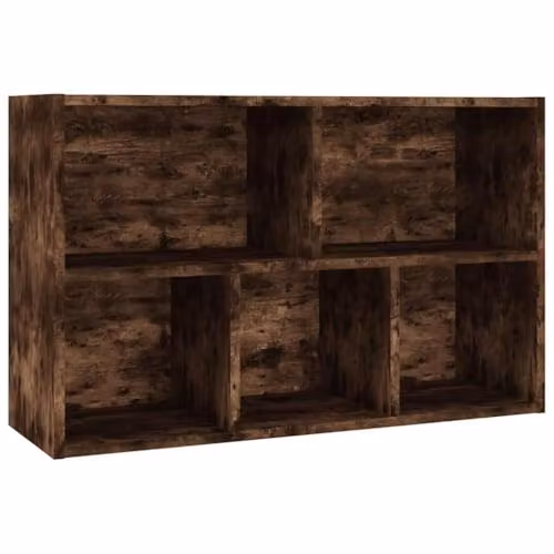 vidaXL Smoked Oak Book Cabinet and Sideboard in Engineered Wood, W/D/H: 50 x 25 x 80 cm – 4