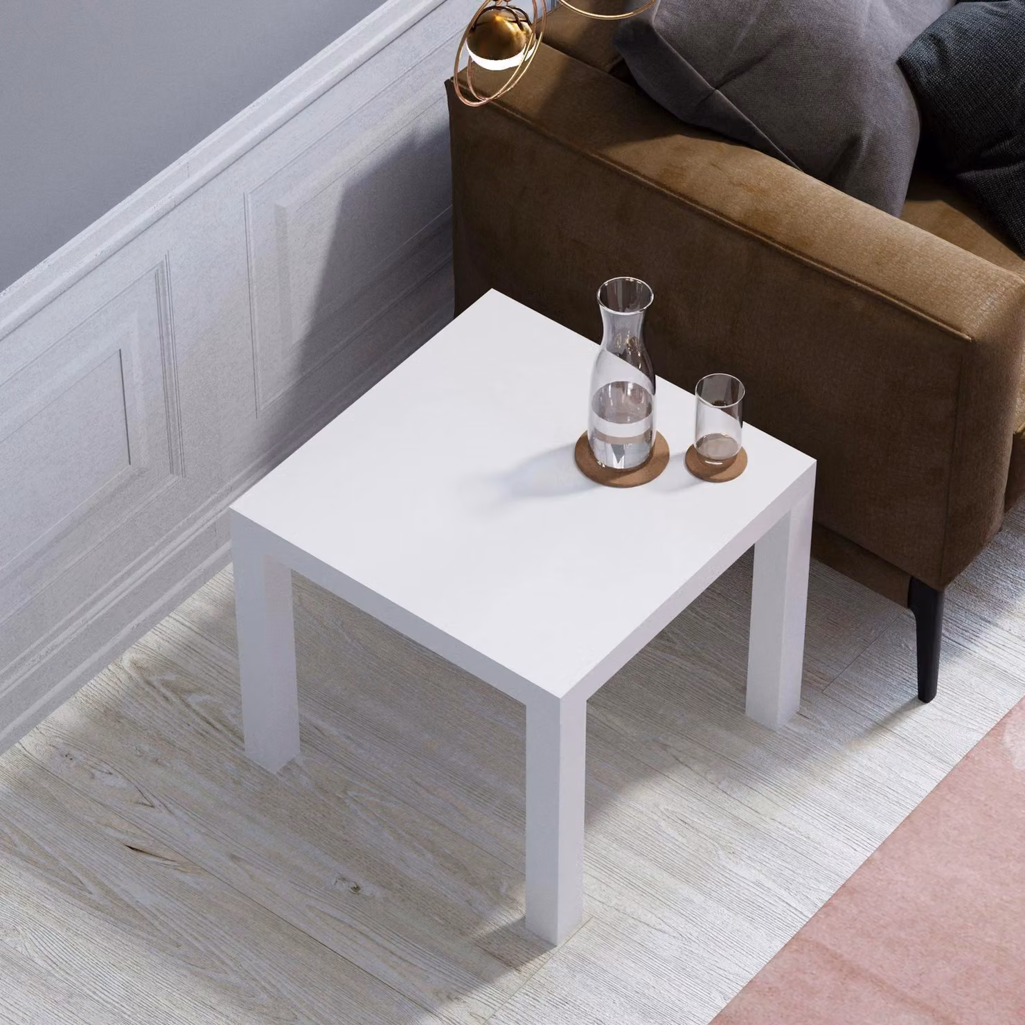 Vida Designs Beeston Side Table and Coffee Table in White – 3