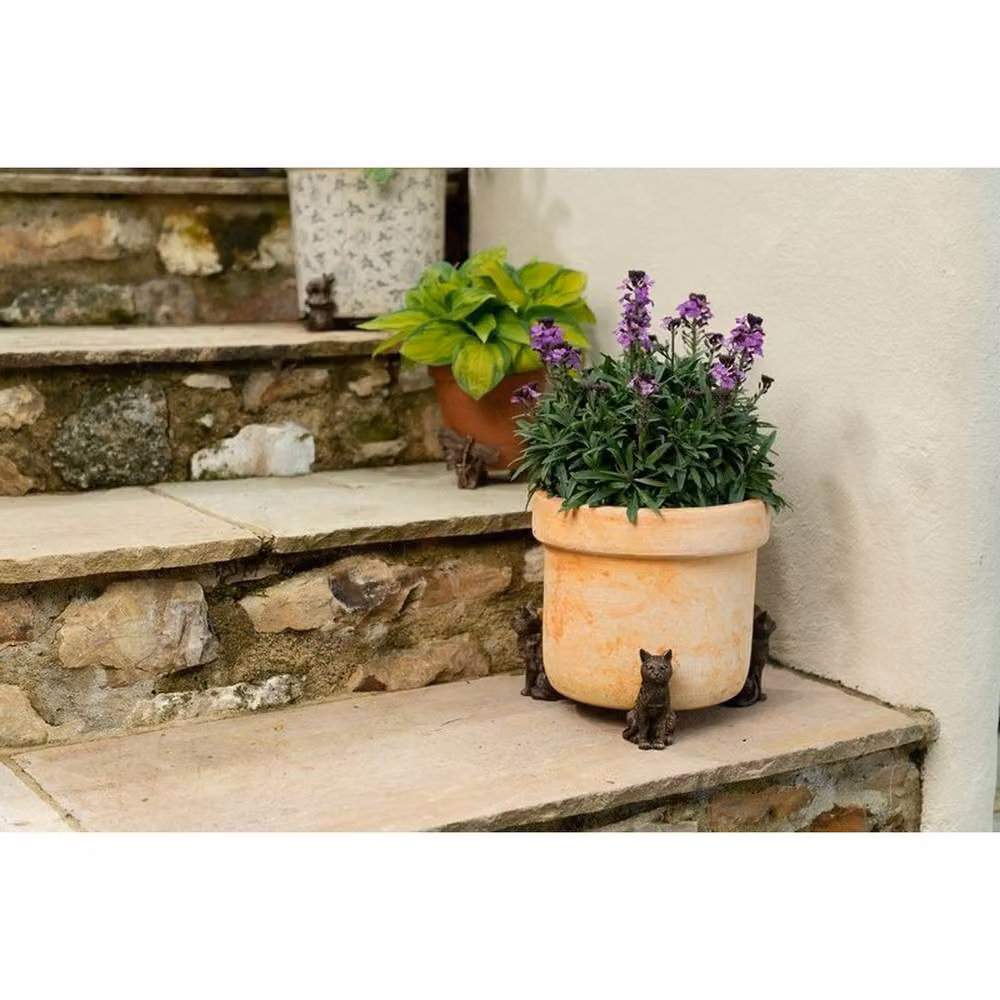 Jardinopia Sitting Cat Plant Pot Feet, Set of 3, Bronze, L7.5 x W5.5 x H11.5 cm – 4