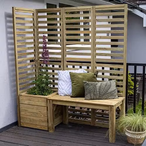 Forest Garden Modular Garden Seating in Brown with Scatter Cushions – 2