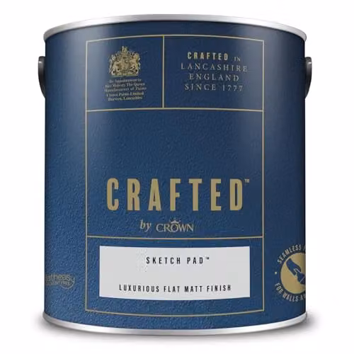 Crown Solvent-Free Water-Based Matt Dispersion Paint in Blue Grey, 2.5 l – 3