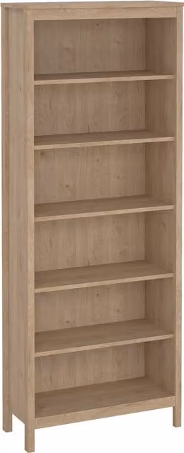 Furniture To Go Barcelona Bookcase in Jackson Hickory Oak Brown