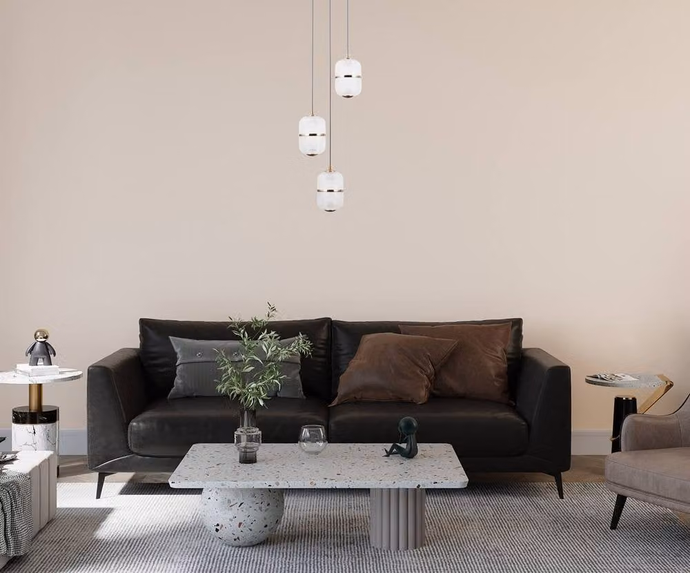 Netlighting Alani Cluster Pendant Ceiling Light in Gold/Brass with 3x LED Warm White Bulbs – 2