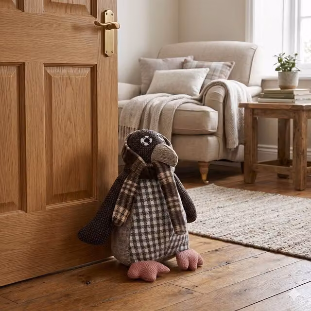 Orsina Heritage Large Penguin Door Stop in Brown – 3