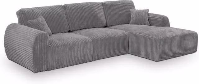 Snug Furniture Birmingham Ltd Sereno Jumbo Cord Right Hand Fullback Sofa in Grey