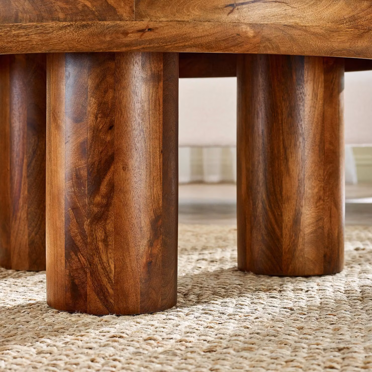 FurnitureboxUK Amy Round Solid Mango Wood Coffee Table in Brown – 2