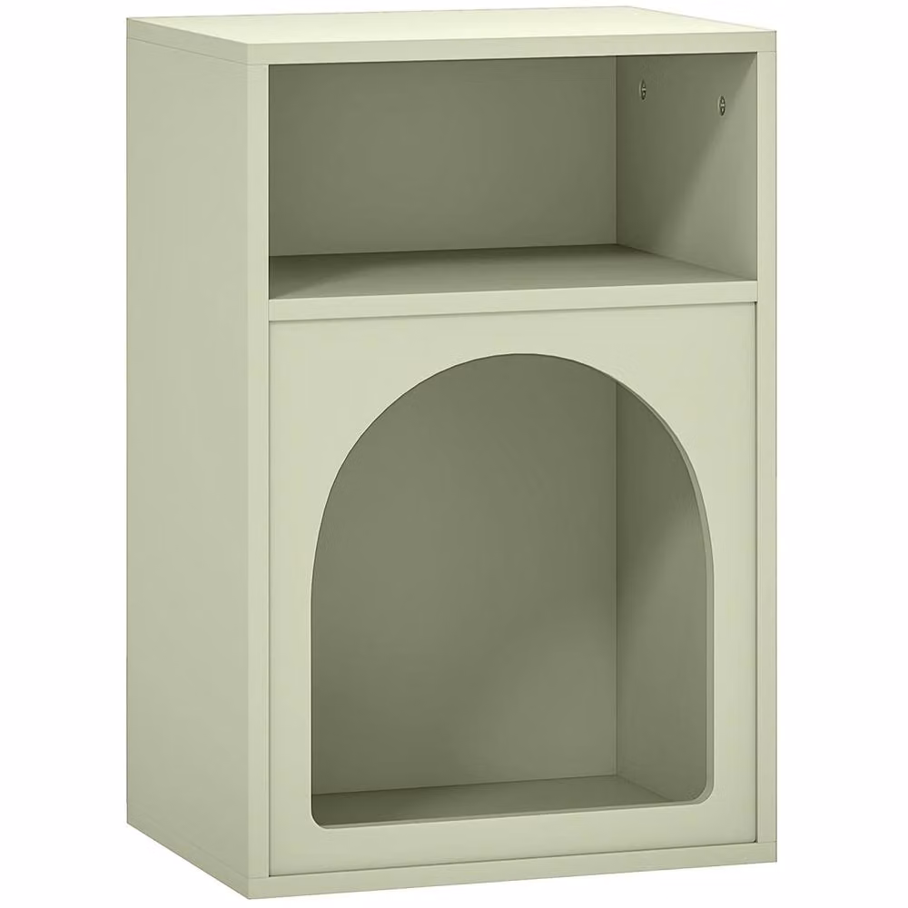 Wyld Haus Nimayo Green Bedside Table with 2 Open Compartments, W/D/H: 40 x 30 x 60 cm – 2