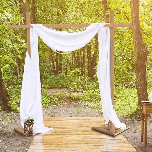 NESTLUNE Rustic Brown Wood Wedding Stand Backdrop Arch Door, W/D/H: 100 x 15 x 15 cm