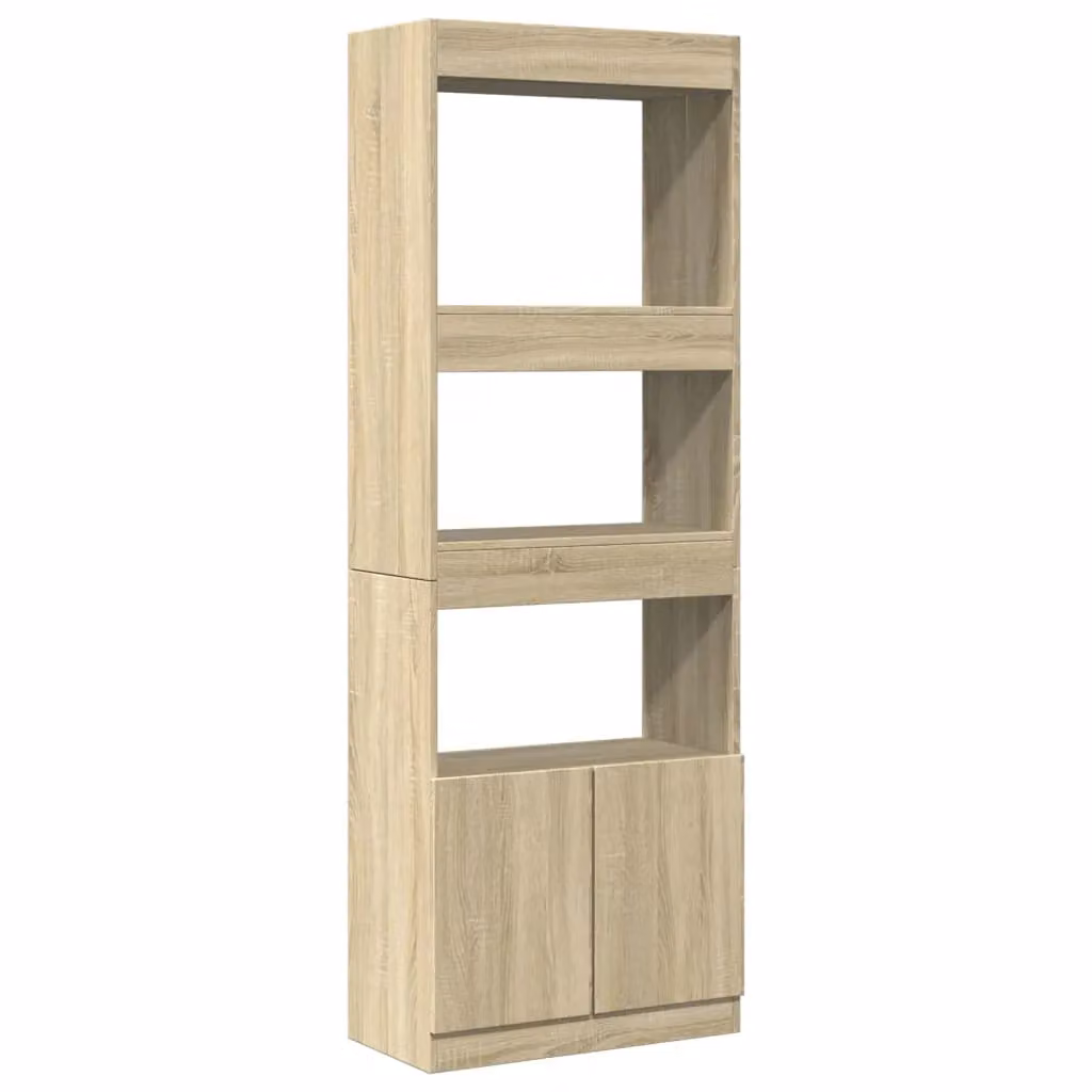 Berkfield Home Sonoma Oak Highboard in Brown, W/D/H: 63 x 33 x 180 cm – 2